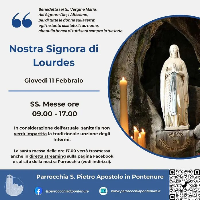 Parrocchia Ns Signora Di Lourdes Orari delle messe presso la parrocchia di Nostra Signora di Lourdes